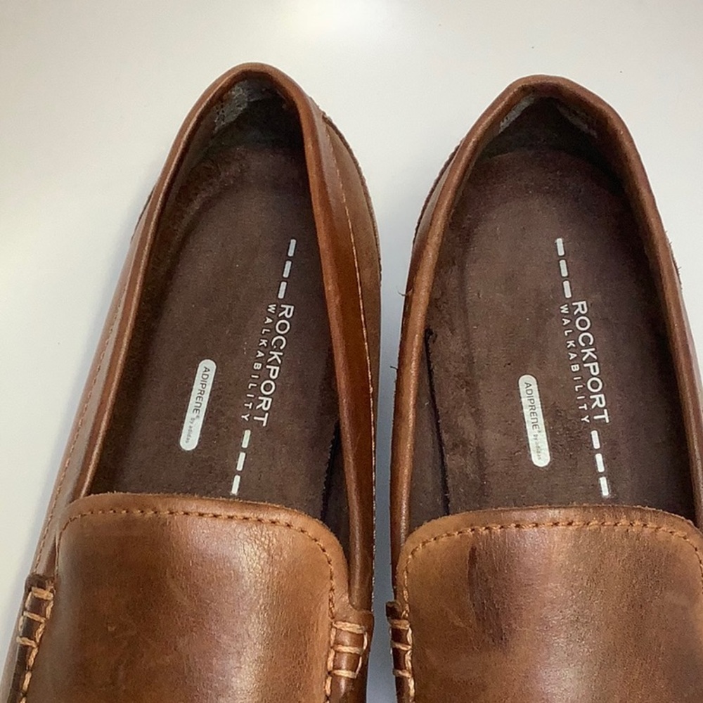 Rockport Walkability Men's Classic Brown Loafers Size 10 With ADIPRENE by Adidas - Picture 4 of 16